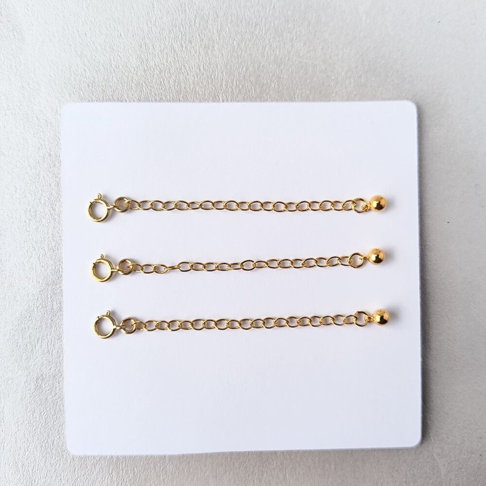 2"  Adjustable Extender for Neckalce - 14K Gold Filled -New- Set of 3 Extenders